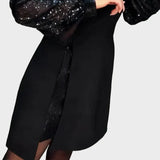 Iwona - Elegantes Kleid mit schimmernden Puffärmeln