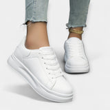 Stela - Weiße Leder Sportschuhe