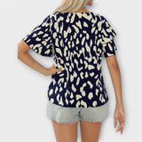 Evelyn - Lässige Bluse mit Animal-Print