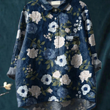 Martha | Legere Bluse mit künstlerischem Blumenprint