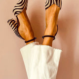 Zebrina™ - Sandalen mit mittelhohem Absatz im Zebramuster