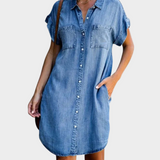 Anna - Lockere Jeanskleid