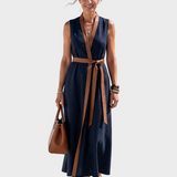 Lidia - Midi-Kleid mit Kontrastdetail