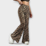 Bootcut-Hose mit Leopardenmuster