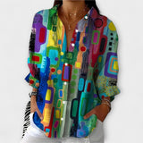 Line - Bunte Bluse mit grafischem Muster