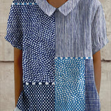 Yasmin | Bluse mit Patchwork-Print