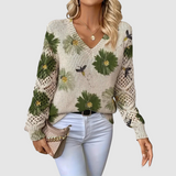 Meda - Eleganter Pullover mit Blumenmuster