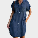 Anna - Lockere Jeanskleid