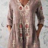 Frederike | Lange Bluse mit V-Ausschnitt