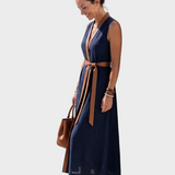 Lidia - Midi-Kleid mit Kontrastdetail