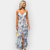 Maxi Kleid mit Rüschen