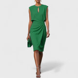 Olena – Elegantes Midi-Wickelkleid