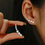 Luxuriöse Florale Strass Ohrringe