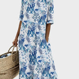 Emma - Lockeres und leichtes Midi-Kleid mit Blumen
