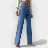 Mia - Hohe Jeans mit bequemem, weitem Schnitt