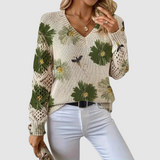 Meda - Eleganter Pullover mit Blumenmuster