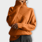 Melanie - Gelber gemütlicher Rollkragenpullover
