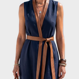 Lidia - Midi-Kleid mit Kontrastdetail