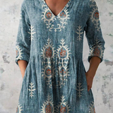 Frederike | Lange Bluse mit V-Ausschnitt