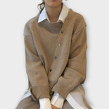 Cathy - Beiger lässiger Cardigan