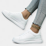 Stela - Weiße Leder Sportschuhe