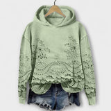 Grace - Lila Vintage-Hoodie mit Blumenprint