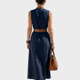 Lidia - Midi-Kleid mit Kontrastdetail