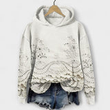 Grace - Lila Vintage-Hoodie mit Blumenprint