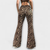 Bootcut-Hose mit Leopardenmuster
