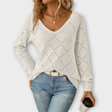 Evers - Schwarzer lässiger Pullover mit Rautenmuster