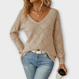 Evers - Schwarzer lässiger Pullover mit Rautenmuster