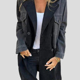 Alberte - Zweifarbiger Denim-Mantel