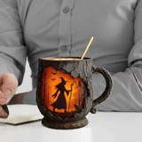 Künstlerischer 3D-Becher „Halloween – Hexe”