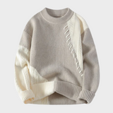 Asymmetrischer Pullover mit Einzigartigem Strickmuster