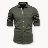 Bluse - Atmungsaktive Mischung mit Knopfverschluss vorne