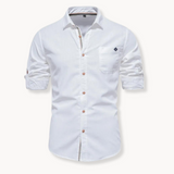 Bluse - Atmungsaktive Mischung mit Knopfverschluss vorne