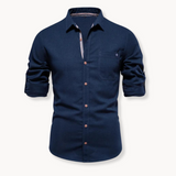 Bluse - Atmungsaktive Mischung mit Knopfverschluss vorne