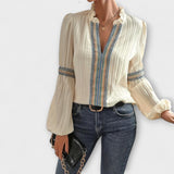 Renelle - Cremefarbenes klassisches Vintage-Shirt