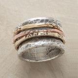 Vintage-Ring aus Roségold und Silber