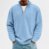 Martin – Herrenpullover mit Polo-Reissverschluss