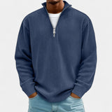 Martin – Herrenpullover mit Polo-Reissverschluss