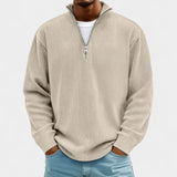 Martin – Herrenpullover mit Polo-Reissverschluss