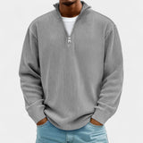 Martin – Herrenpullover mit Polo-Reissverschluss