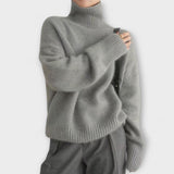 Mera - Cremefarbener Kaschmir-Rollkragenpullover