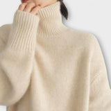 Mera - Cremefarbener Kaschmir-Rollkragenpullover