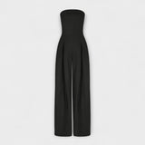 Amélie - Eleganter dunkelblauer Bandeau-Jumpsuit
