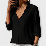 Mona - Weisse elegante Satinbluse