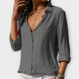 Mona - Weisse elegante Satinbluse
