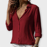 Mona - Weisse elegante Satinbluse
