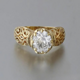 Eleganter Ring mit weissem